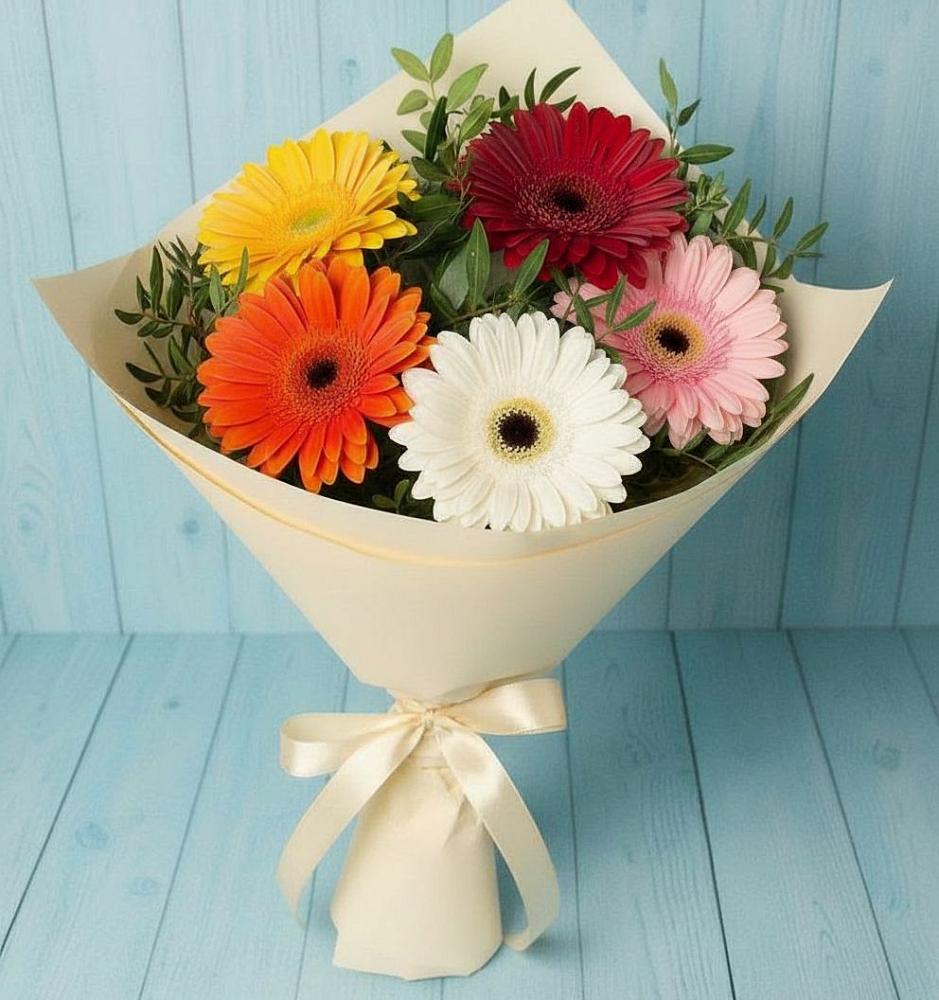 Букет цветов из: Герберы в Ждановский