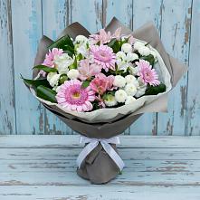 Букет цветов из:  Герберы, Альстромерии и Хризантемы в Ждановский