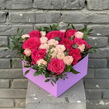 Цветочная композиция из Розы в коробке в Ждановский
