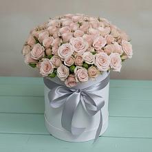 Цветочная композиция из Розы в шляпной коробке в Ждановский