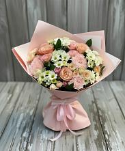 Букет цветов из:  Гвоздики, Розы и Хризантемы в Ждановский