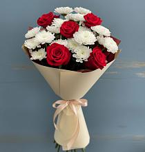 Букет цветов из:  Розы и Хризантемы в Ждановский