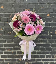 Букет цветов из:  Герберы и Хризантемы в Ждановский