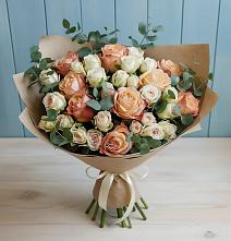 Букет цветов из:  Альстромерии и Розы в Ждановский