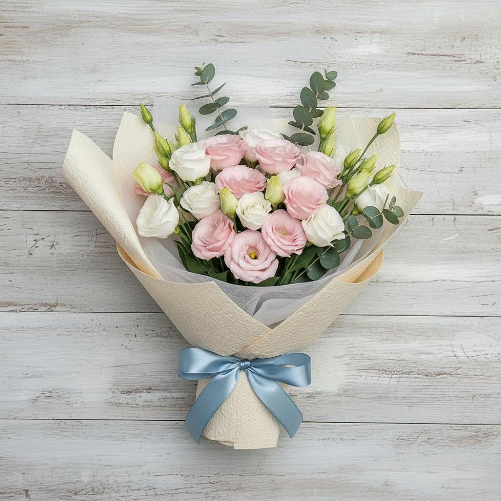 Букет цветов из: Лизиантусы в Ждановский